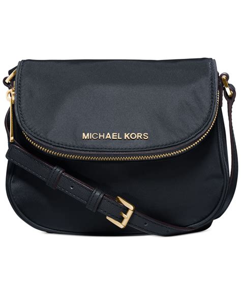 Michael Kors Blue Michael Bedford Nylon Flap Crossbody